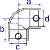 125R - Coude reduisant avec angle de 90 ̊