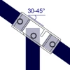 127 - Raccord en angle variable (30° à 45°)
