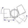 148 - Raccord double adjustable