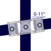 156 - Raccord en croix 2 entrées (0° - 11°)