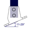 252 - Raccord socle fixation sol (11° à 29°)