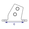 252 - Raccord socle fixation sol (11° à 29°)