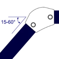 124 - Raccord en angle variable (15° à 60°)