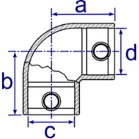 125R - Coude reduisant avec angle de 90 ̊