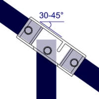 127 - Raccord en angle variable (30° à 45°)