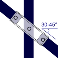 130 - Raccord en angle variable de 30° à 45°