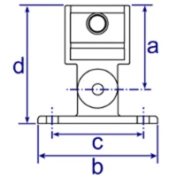 169 - Accroche socle orientable