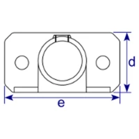 242 - Socle de fixation; plaque de fixation pour plinthe