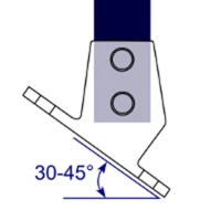 251 - Raccord socle fixation sol (30° à 45°)