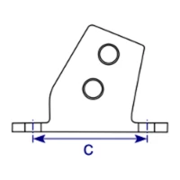 252 - Raccord socle fixation sol (11° à 29°)