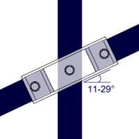 256 - Raccord en angle variable à 2 entrées (11° à 29°)