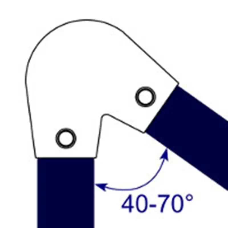 123 - Raccord en angle variable (40° à 70°)