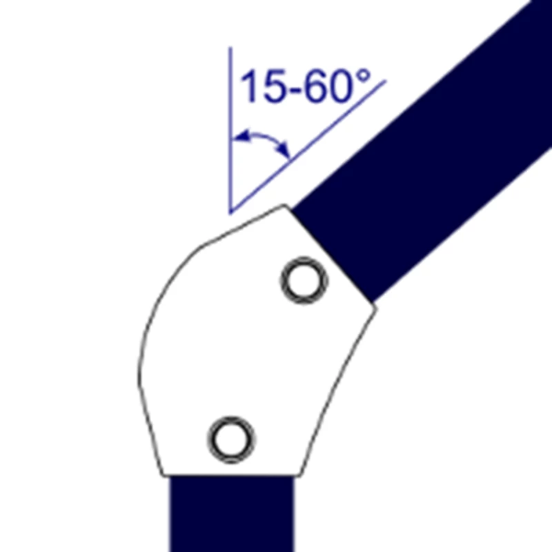 124 - Raccord en angle variable (15° à 60°)