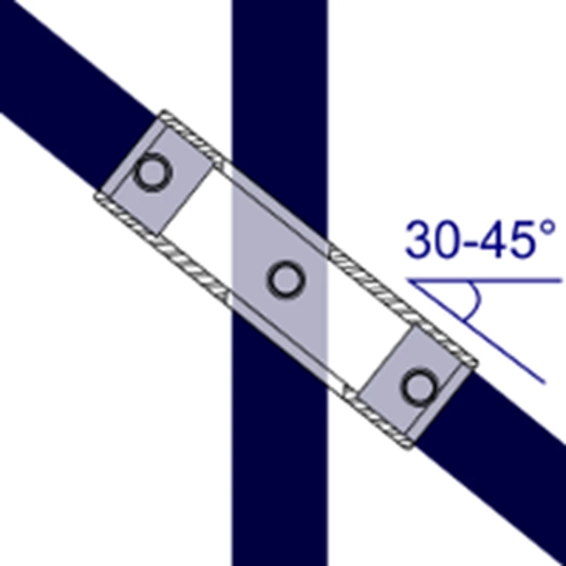 130 - Raccord en angle variable de 30° à 45°
