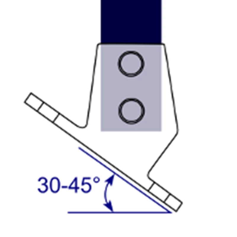 251 - Raccord socle fixation sol (30° à 45°)