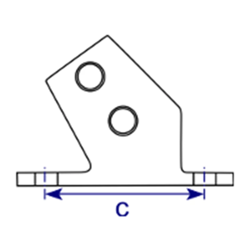 251 - Raccord socle fixation sol (30° à 45°)