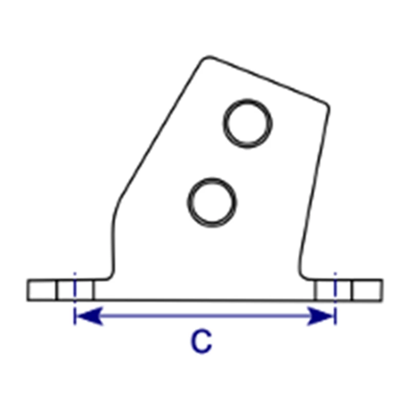 252 - Raccord socle fixation sol (11° à 29°)